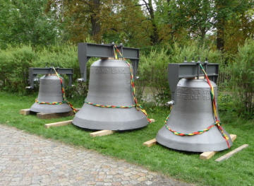 Die 3 restaurierten Glocken der Lukaskirche. 2014